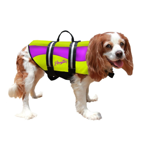 Products Neoprene Yellow/Purple Dog Life Jacket