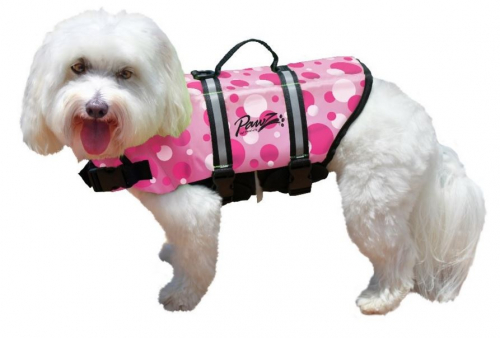 Products Nylon Pink Bubbles Dog Life Jacket