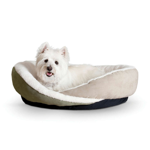 Products Huggy Nest Green/Tan Pet Bed
