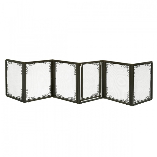 Elite Mesh 6 Panels Brown Pet Gate
