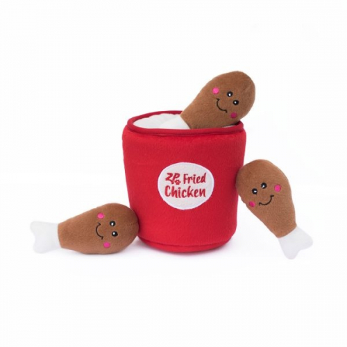 Burrow Chicken Bucket Hide & Seek Puzzle Dog Toy