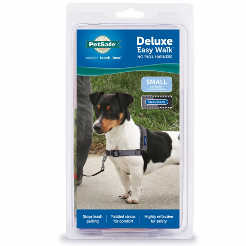 Easy Walk Steel Gray & Black Dog Harness - Image 4
