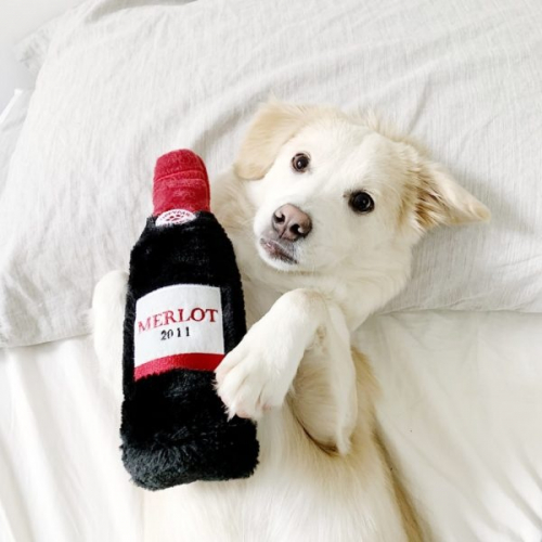 Hour Crusherz Red Wine Plush Dog Toy - Image 4