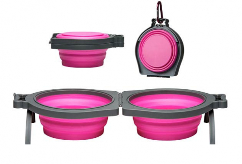 Pink Bella Roma Travel Double Diner Bowl - Image 3