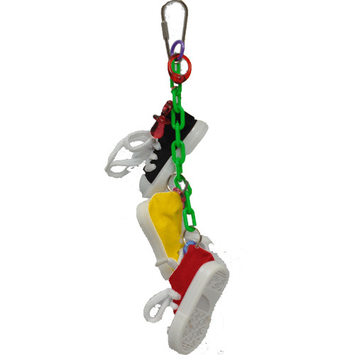Happy Beaks Sneakers On A Line Bird Cage Accessory