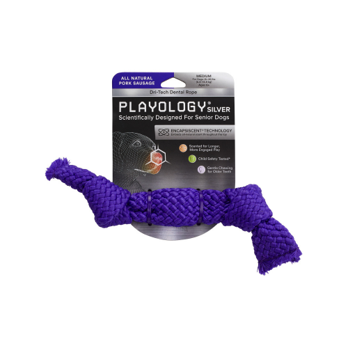 Playology Dri-Tech Dental Rope Pork Sausage Scented Dog Toy - Image 4