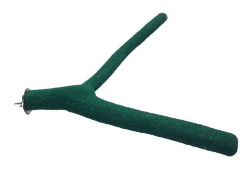 Happy Beaks Forked Sand Covered Perch Bird Cage Accessory